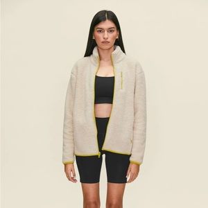 Girlfriend Collective Cream Recycled Full-Zip Fleece
